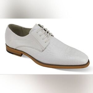 GIOVANNI MEN'S MASON LEATHER LACE UP DRESS SHOE ALLIGATOR STYLE.